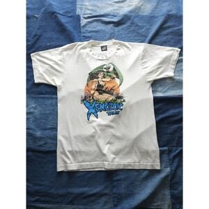 Vintage 1980s 90s Xenozoic Tales Comic Book Fantasy T-shirt Mark Schultz White L